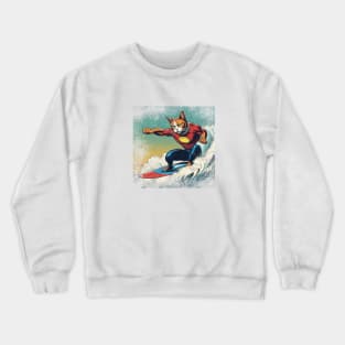 Surfing cat Crewneck Sweatshirt